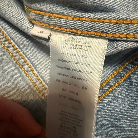 Re/Done Trucker Cropped Denim Jacket - Picture 4 of 4